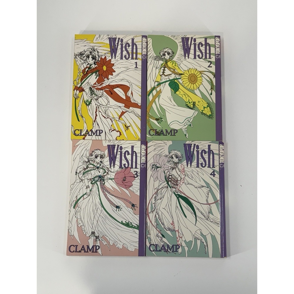 Wish Manga Series Volumes 1-4, By CLAMP (Tokyopop)